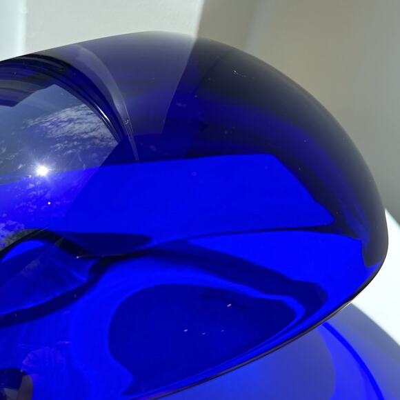 Elsa Peretti For Tiffany & Co. Cobalt Blue Murano Glass Thumbprint Bowl Italy - Picture 13 of 16